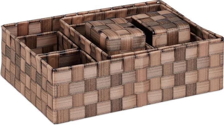 Actual product image Relaxdays 8pcs storage basket set (8 x, 35.5 x 26 x 10.5 cm)