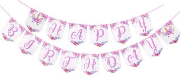 Immagine prodotto MU Style Ghirlanda di compleanno unicorno "Happy Birthday