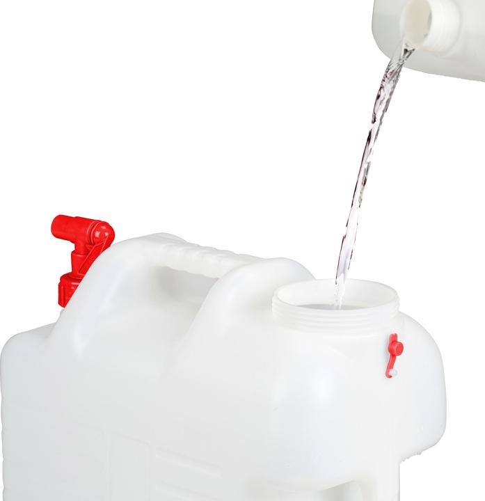 Image du produit Relaxdays Bidon d'eau avec robinet, transparent et rouge