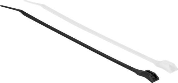 Actual product image Delock Cable tie with flat head L 370 x W 3.6 mm 100 pieces (Plastic cable ties, 370 mm, 100 pcs.)