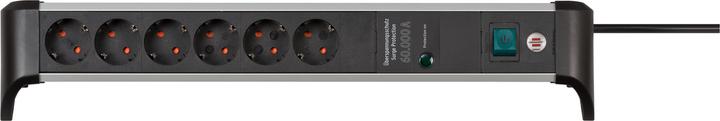 Actual product image Brennenstuhl Alu-Office-Line socket strip 6-way with overvoltage protection (6 x, CEE 7/3, 3 m)