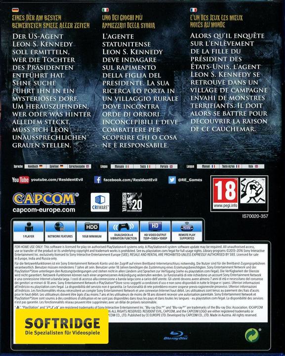 Actual product image Capcom Resident Evil 4 HD (PS4)
