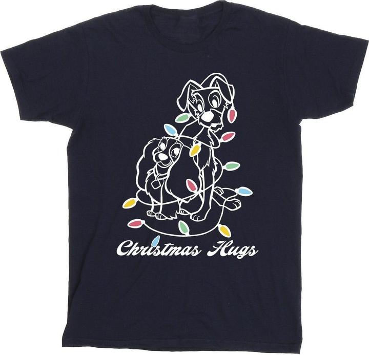 Actual product image Disney Mens Lady And The Trump Christmas Hugs T-Shirt (XXL)