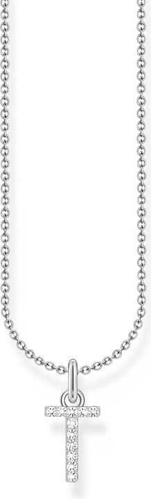 Thomas Sabo Kette mit Buchstaben-Anhänger T Silber (925er Silber, 38 - 45 cm)