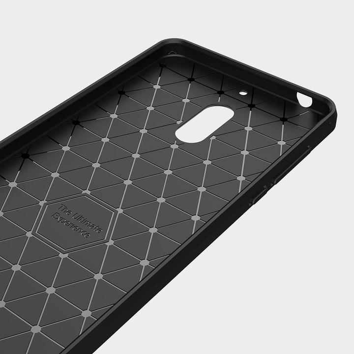 Produktbild König Design Nokia 6 TPU Handy Case Carbon Fiber Optik Brushed Schutz Hülle Rahmen Schwarz (Nokia 6)
