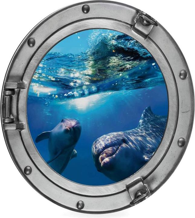 Produktbild Trenddeko 3D Optik - Dolphins Underwater (Ø 30 cm)
