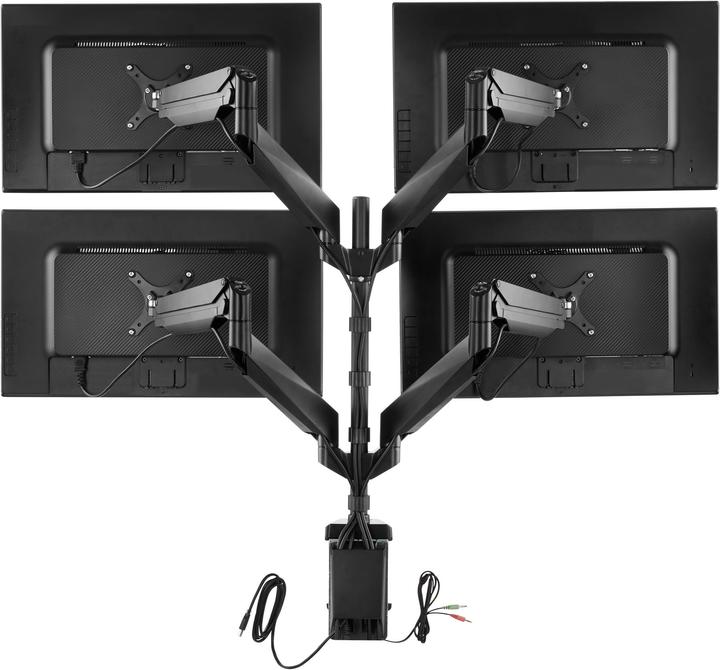 Produktbild tectake Monitor Tischhalterung für 4 Monitore von 13" bis 32" (Tisch, 32")