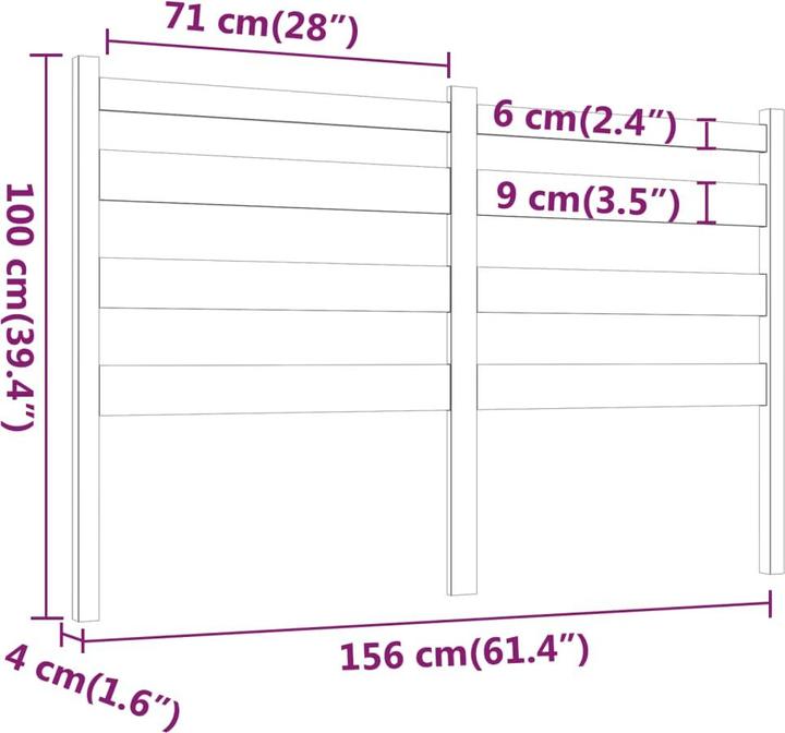 Actual product image VidaXL Bonar (186 x 4 x 100 cm)