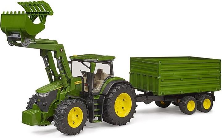 Actual product image Bruder John Deere 7R 350 with front loader & trailer