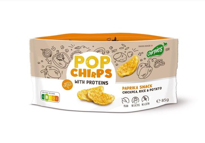 Produktbild Chirpies Pop Chirps PAPRIKA Snack aus Kichererbsen Box (85 g)