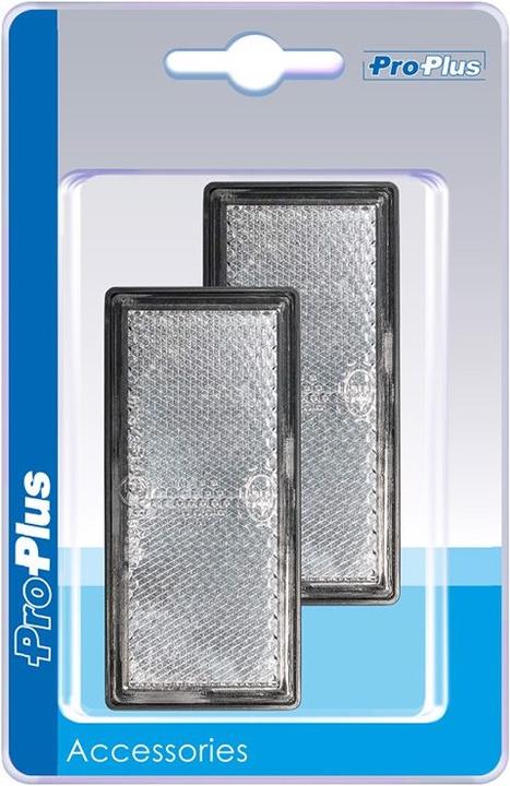 Produktbild ProPlus Reflektor weiss 85x39mm selbstklebend mit Grundplatte 2St. im Blister