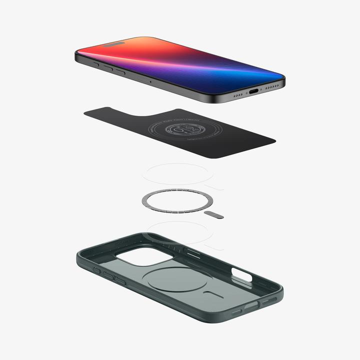 Image du produit Spigen Thin Fit Mag iPhone 16 Pro Max Magsafe zielony/abyss green ACS07981 (Apple iPhone 16 Pro Max)
