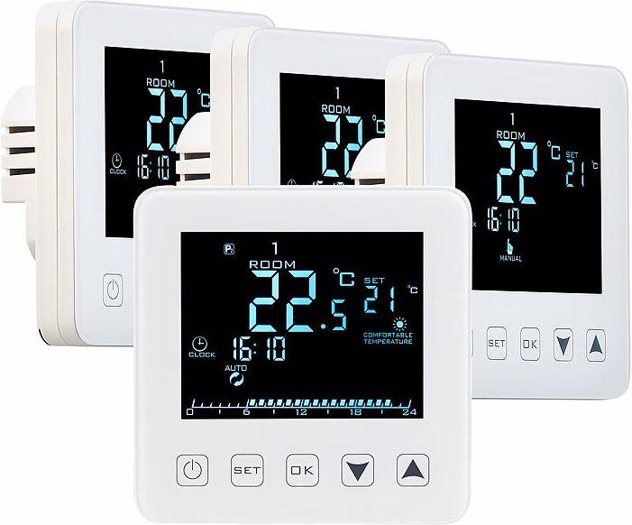 Image du produit Revolt Set de 4 thermostats muraux pour le chauffage au sol