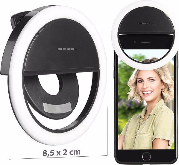 Produktbild Pearl Akku-Aufsteck-Ringlicht für Smartphones
