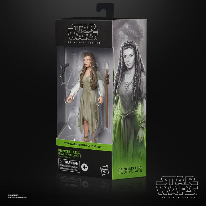 Actual product image Hasbro The Black Series Leia (Ewok Village), 15 cm grosse Figur zu Star Wars: Die Rückkehr der Jed