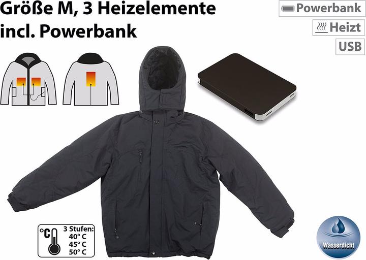 Produktbild Pearl Beheizbare Outdoor-Jacke mit Powerbank