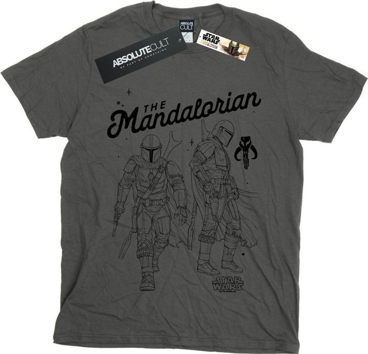 Actual product image Star Wars Boys The Mandalorian Hunter Profile T-Shirt (152, 158)