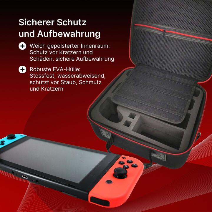 Actual product image Hermex Carrying case for Nintendo Switch and accessories Transport box Travel case Storage case (Switch, Switch Lite, Switch OLED)