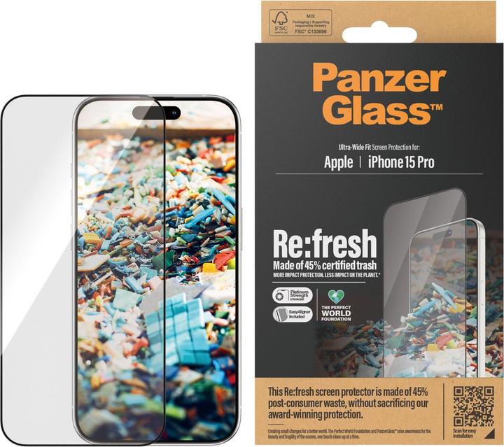 Immagine prodotto PanzerGlass Re:fresh (1 Pezzo/i, Apple iPhone 15 Pro)