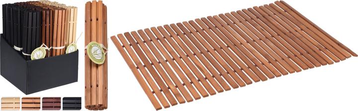 Actual product image Swiss Natura Set of 4 bamboo placemat, black, 30 x 45 cm