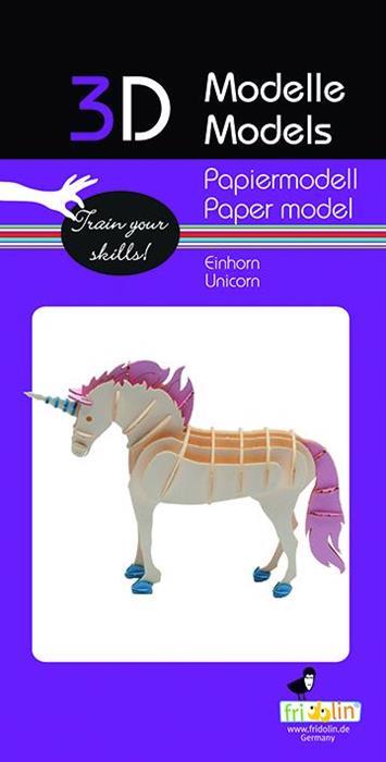 Actual product image Fridolin 3-D paper model "Unicorn"