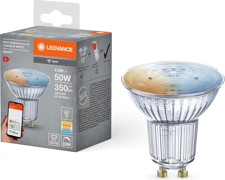 Image du produit Ledvance Smart+ Wifi Spot (GU10, 5 W, 350 lm, 1 x, G)