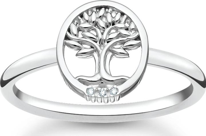Thomas Sabo Ring Tree of Love with white stones silver (54, 925 Silver)