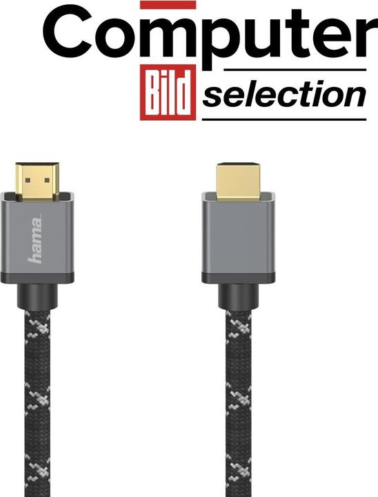 Immagine prodotto Hama Cavo HDMI™ ad altissima velocità, certificato, maschio-maschio, 8K, alluminio, 5,0 m (5 m, HDMI)