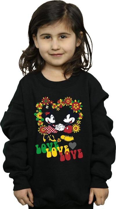 Actual product image Disney Girls Mickey And Minnie Mouse Hippie Love Sweatshirt (140, 146)