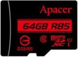 Image du produit Apacer Carte mémoire flash (adaptateur microSDXC vers SD inclus) (64 Go, microSDXC, U1, UHS-I)