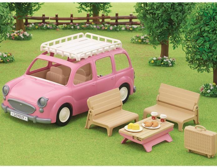 Image du produit Sylvanian Families Le monospace rose set pique-nique
