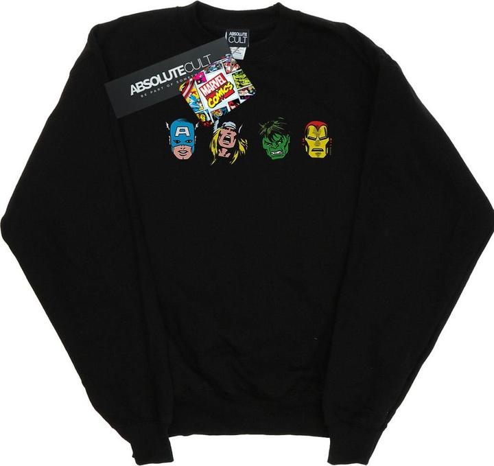 Actual product image Mens Avengers Comic Heads Sweatshirt (XL)