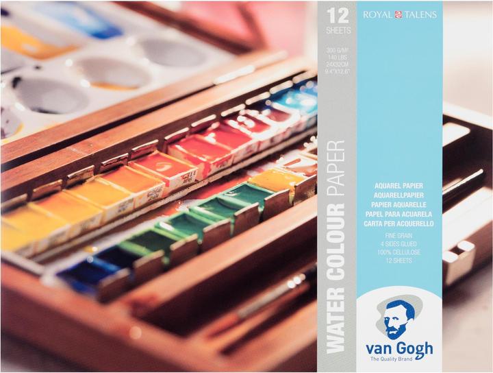 Actual product image Van Gogh Watercolor paper (24 x 32 cm, Plain, Soft cover)