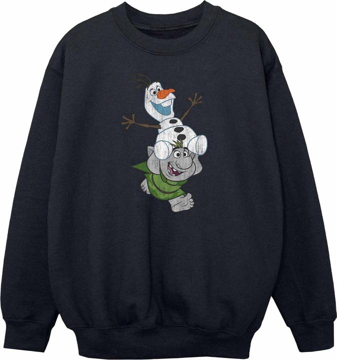 Actual product image Disney Girls Frozen Olaf And Troll Sweatshirt (128)