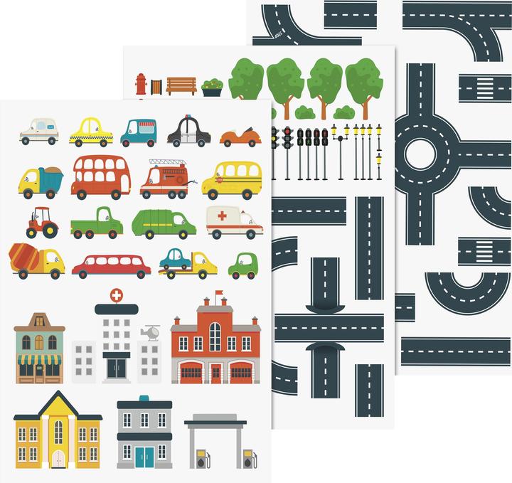 Actual product image Heyda Craft set vehicles 3 sheets, A4