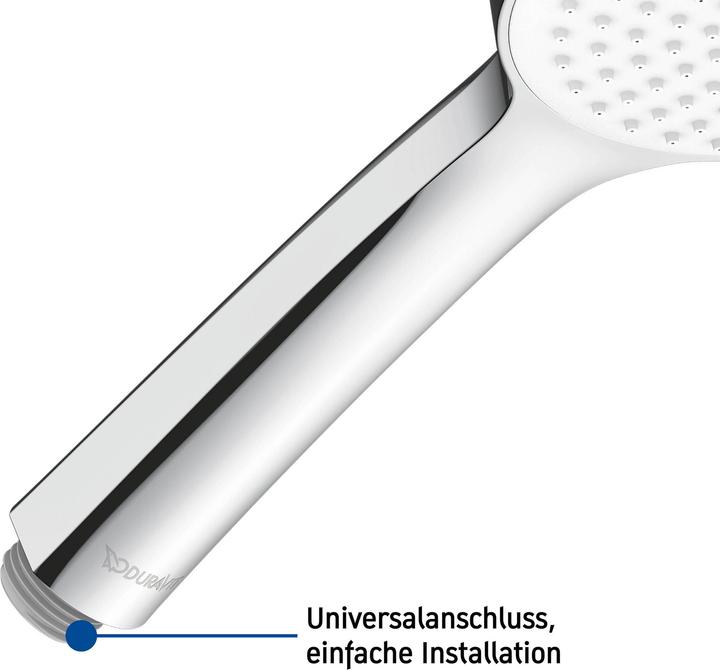 Actual product image Duravit Hand shower 110, 1 jet, MinusFlow chrome / white (1 Beam types, 9.50 l/min)