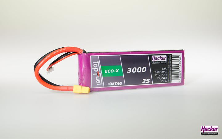 Actual product image Hacker LiPo Pack TF ECO-X 3000mAh 2S MTAG (7.40 V, 3000 mAh)