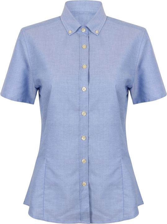 Henbury Modern Kurzarm Oxford Bluse