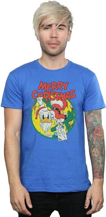 Immagine prodotto Disney Donald Duck Merry Christmas Maglietta Uomo (S)