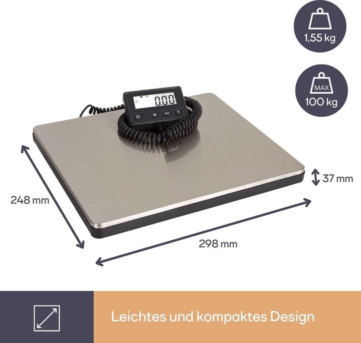 Produktbild Perel Digitale Postwaage mit externem Display - 100 kg / 10 g