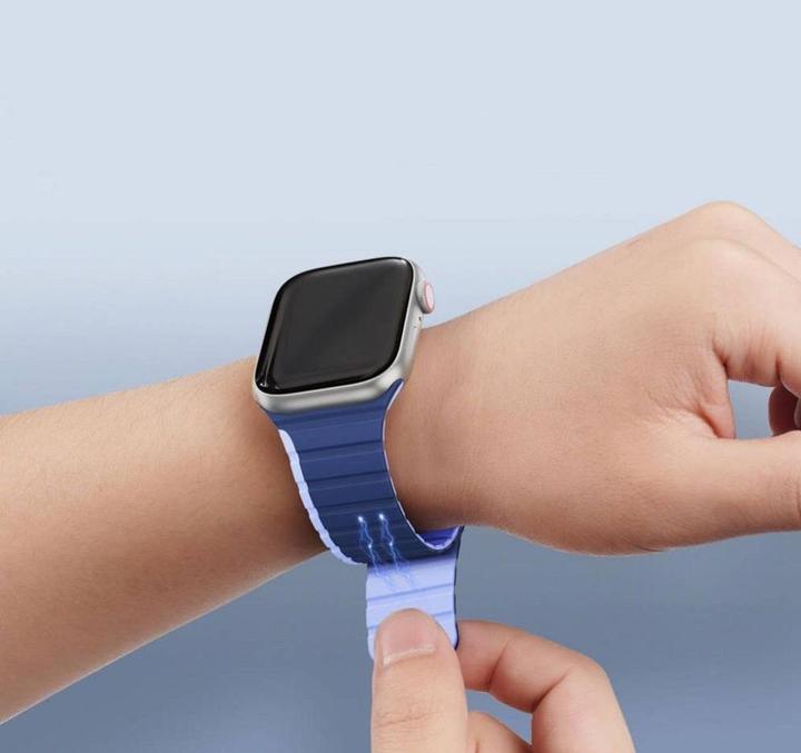Actual product image Dux Ducis Magnetic Strap for Apple Watch SE, 8, 7, 6, 5, 4, 3, 2, 1 (41, 40, 38 mm) Strap (LD Versio (41 mm, 38 mm, 40 mm, Silicone, Metal)