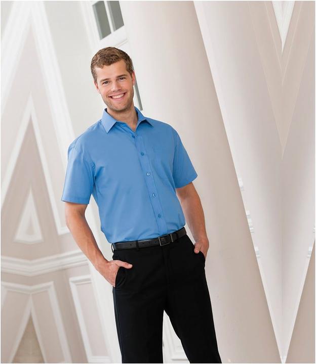 Actual product image Russell Collection poplin shirt short sleeve easy-care (37)