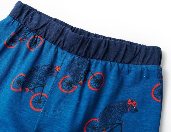 Produktbild VidaXL Kinderpyjama mit Langen Ärmeln Petrolblau 92,Material: 100 (92)