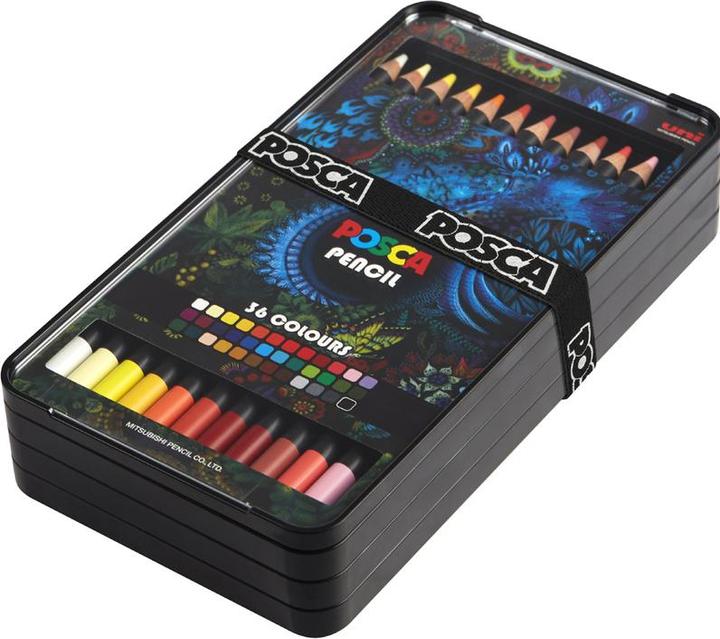 Immagine prodotto Posca Matita KPE-200 Matite colorate per artisti set di 36 matite assortite (Assortito, 36 x)