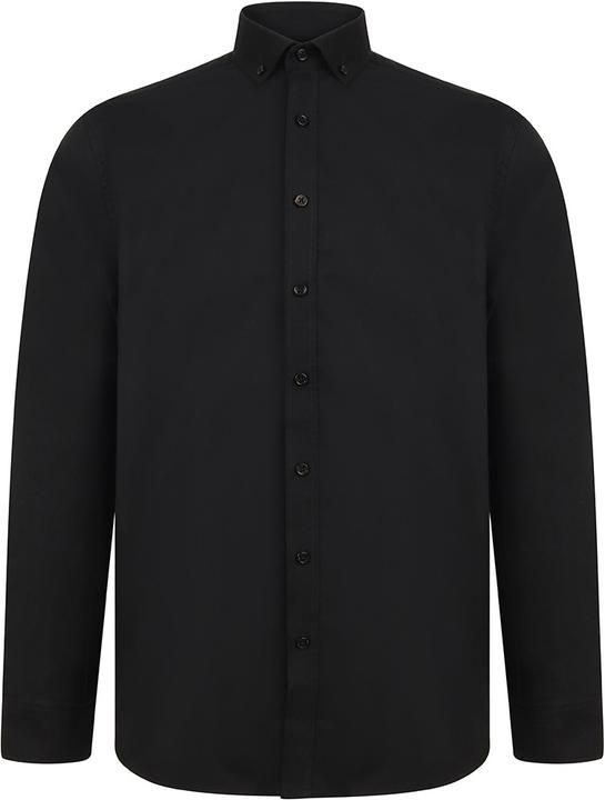 Henbury Modern Langarm Oxford Hemd