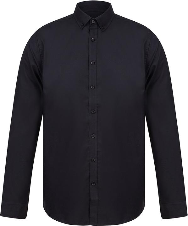 Henbury Modern Langarm Slim Fit Oxford Hemd