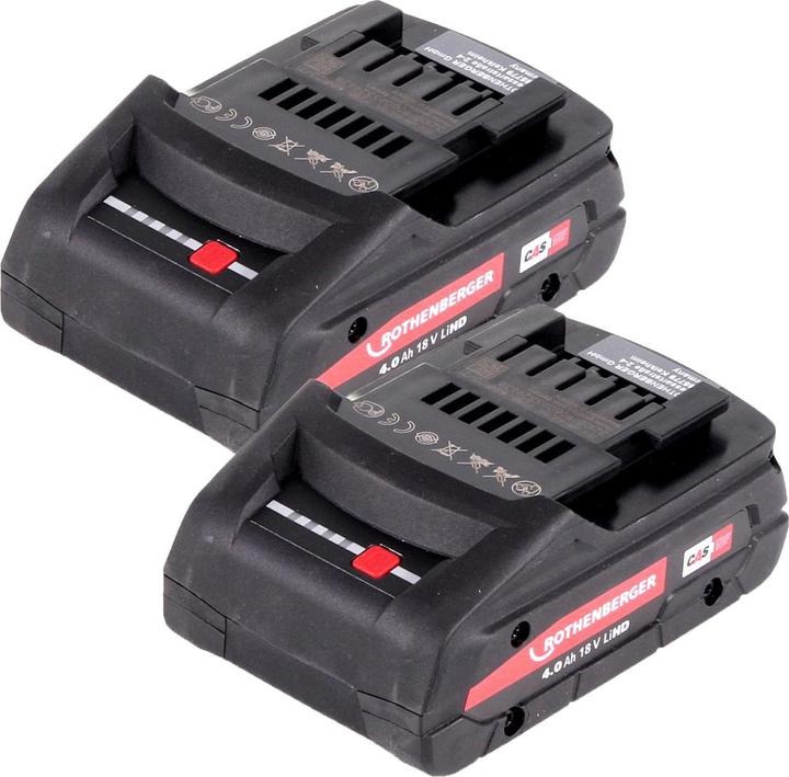 Actual product image Rothenberger RO BP18/4 Li-HD Battery - 18V / 4.0 Ah - 2 Pcs. ( 1000002548 ) (18 V)