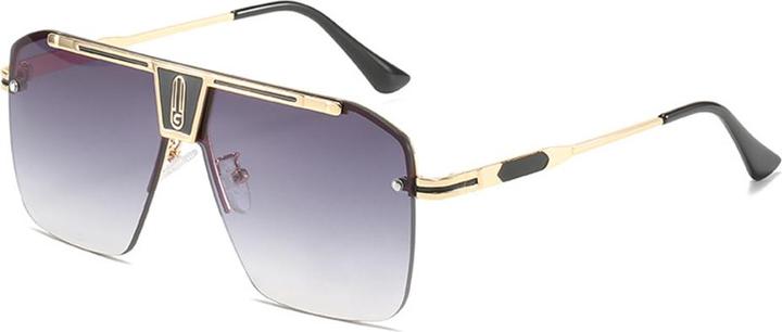 Produktbild Techsuit - Sunglasses (2576) - for Men with Aluminum Frame, Oversized - Gold / Gray