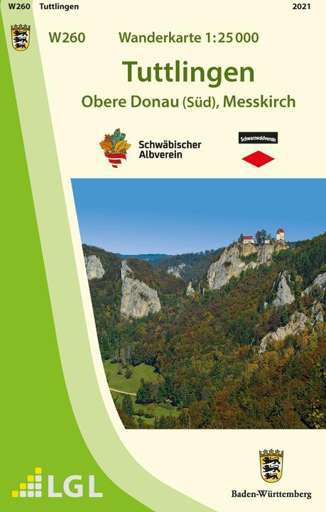 Actual product image W260 Hiking map 1:25000 Tuttlingen