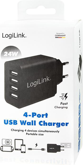 Produktbild LogiLink USB Steckdosenadapter (24 W)